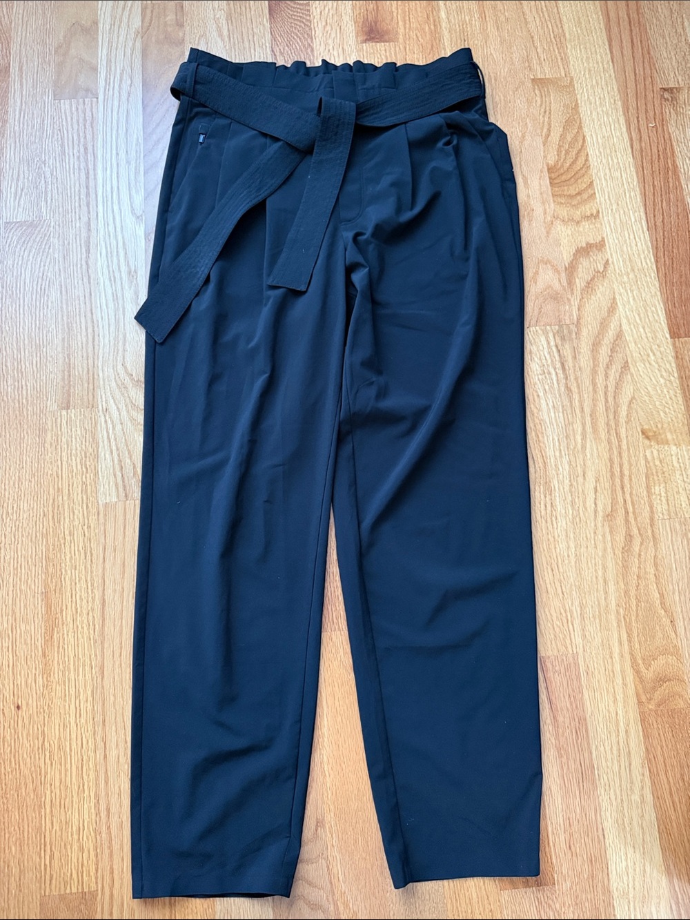 Athleta Black Skyline Pant Paperbag Waist Belted Pants